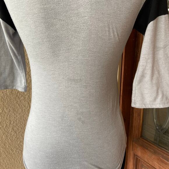 Fantastic Beasts Womens Juniors Tee XS Muggle Worthy Baseball Raglan Gray Black - Picture 6 of 9